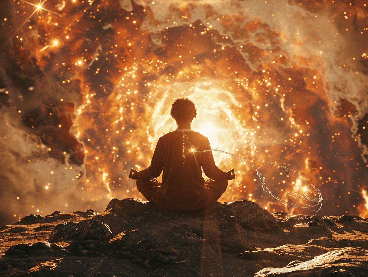 Corde d'argent symbolisant le lien entre corps physique et astral