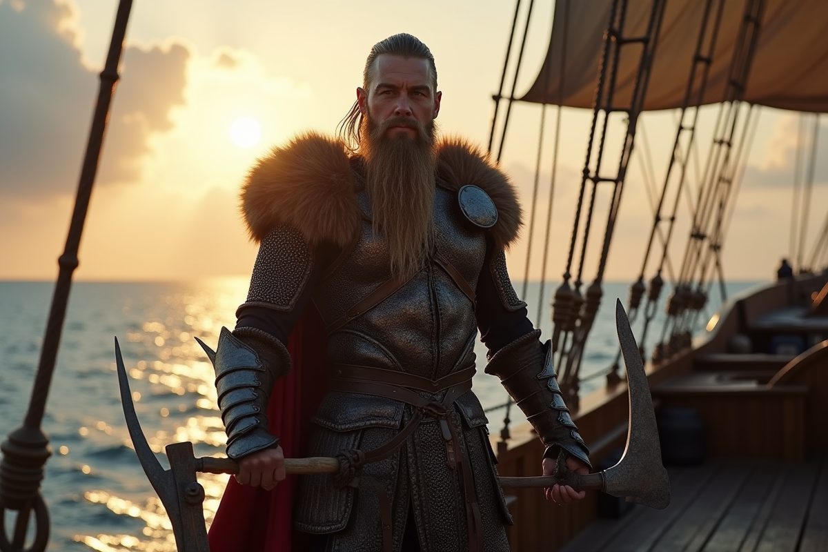 Bjorn Côte-de-Fer, guerrier viking légendaire au combat héroïque