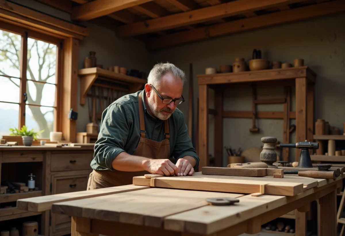 Techniques de menuiserie illustrant le tenon et mortaise dans l'architecture
