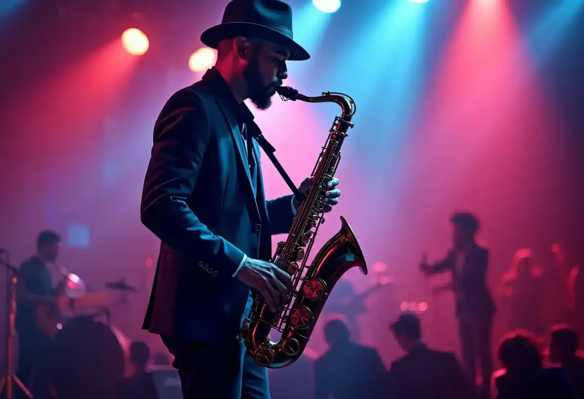 Portraits de figures emblématiques du jazz moderne en pleine performance