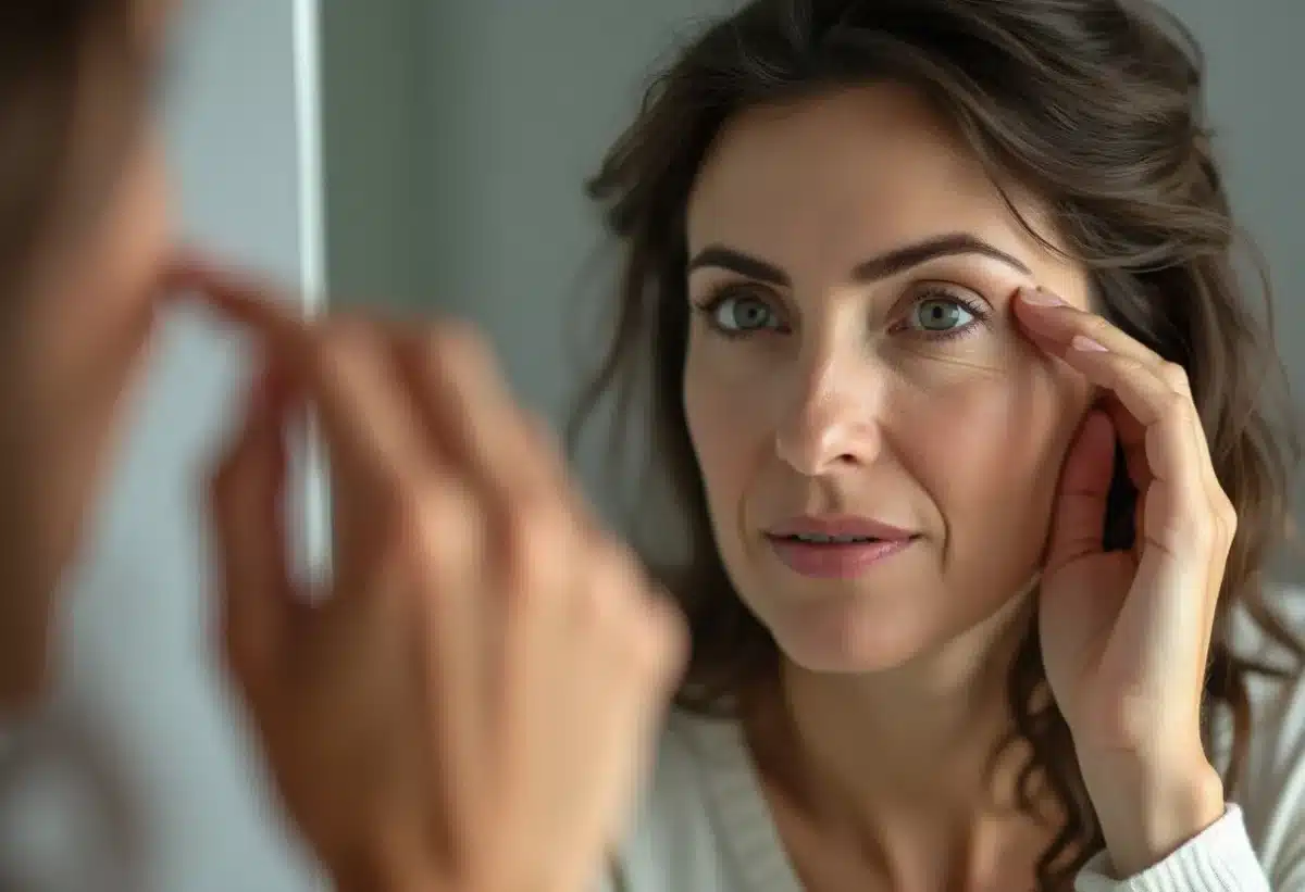 Paupières corrigées après une blépharoplastie avec résultats esthétiques visibles